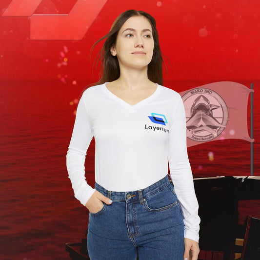 Women's Long Sleeve V-neck Shirt (AOP)