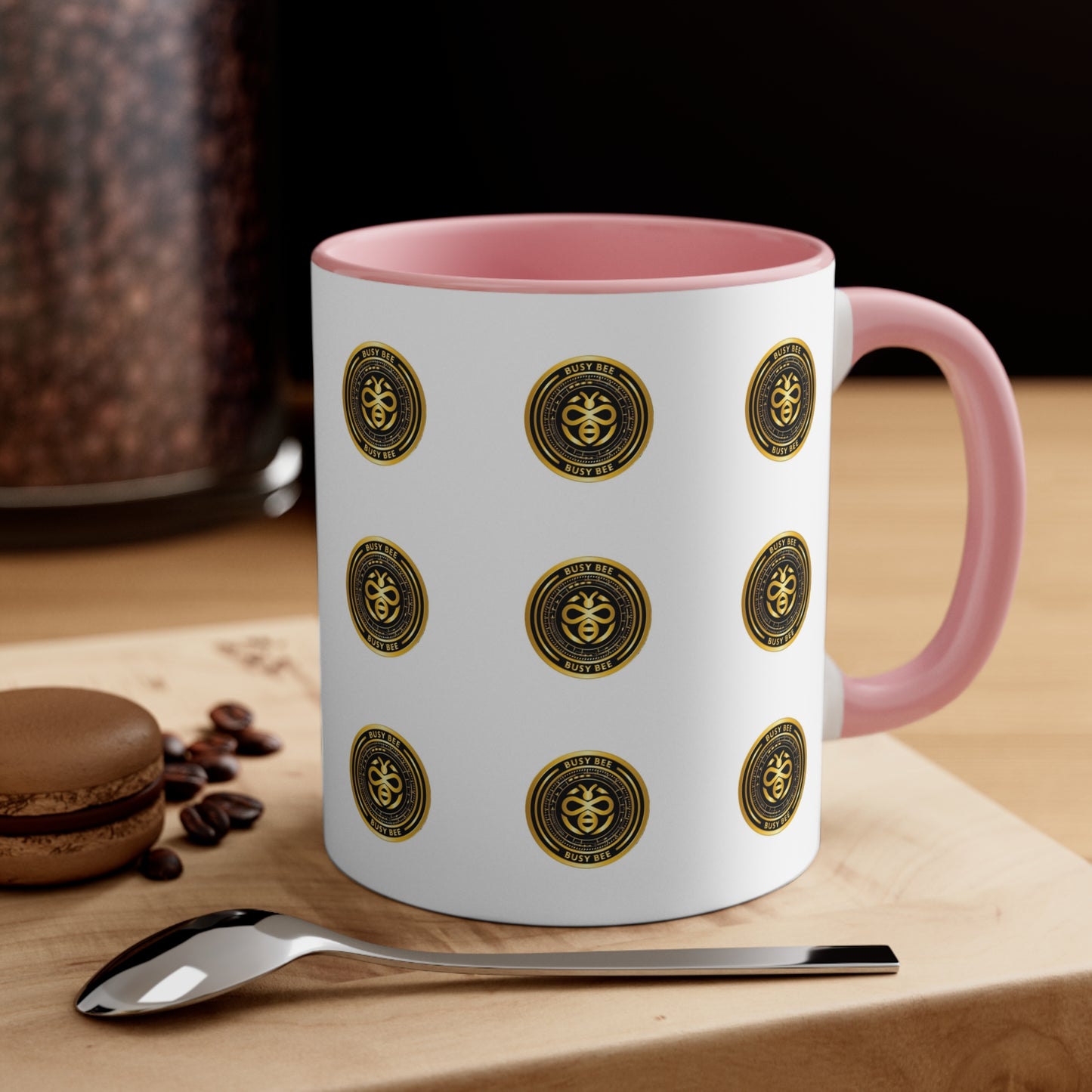 Busy Bee -Black/Gold logo Accent Coffee Mug, 11oz