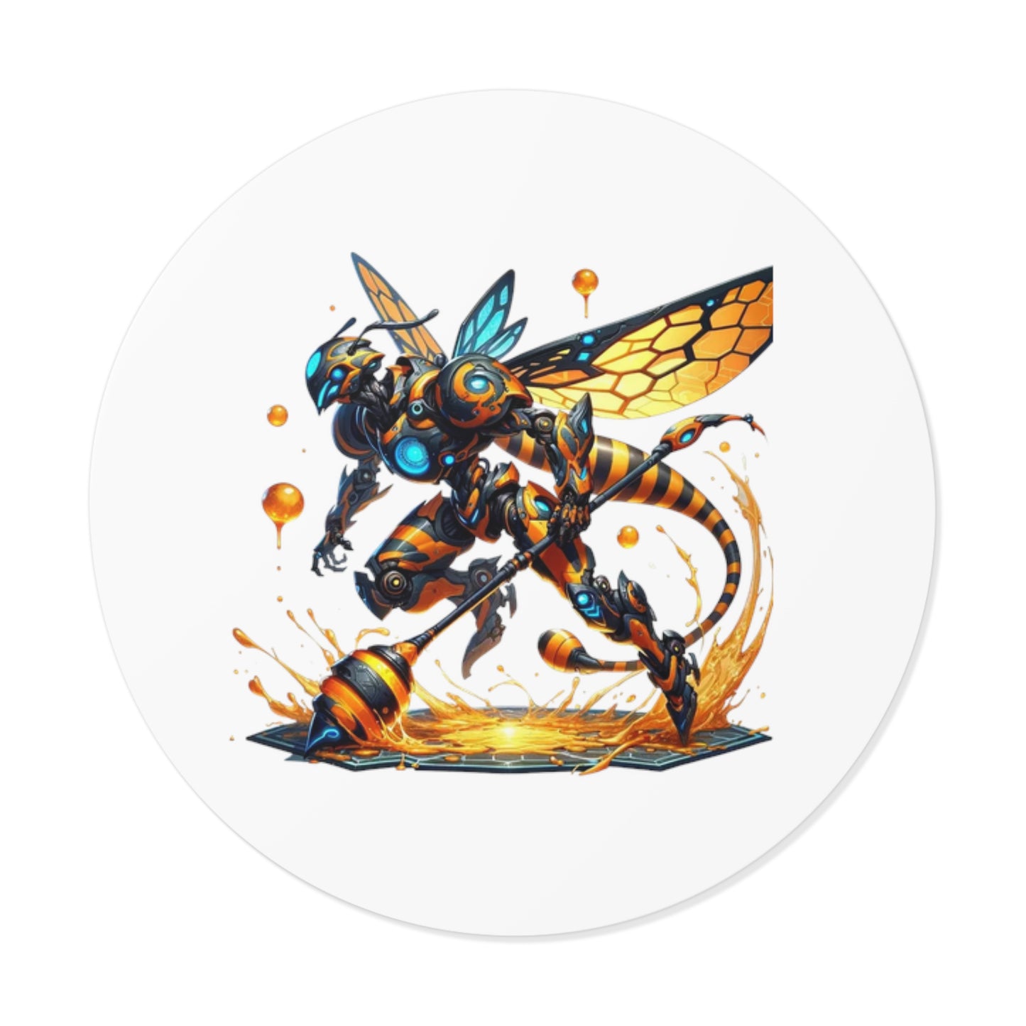 Busy Bee - Round Vinyl Stickers