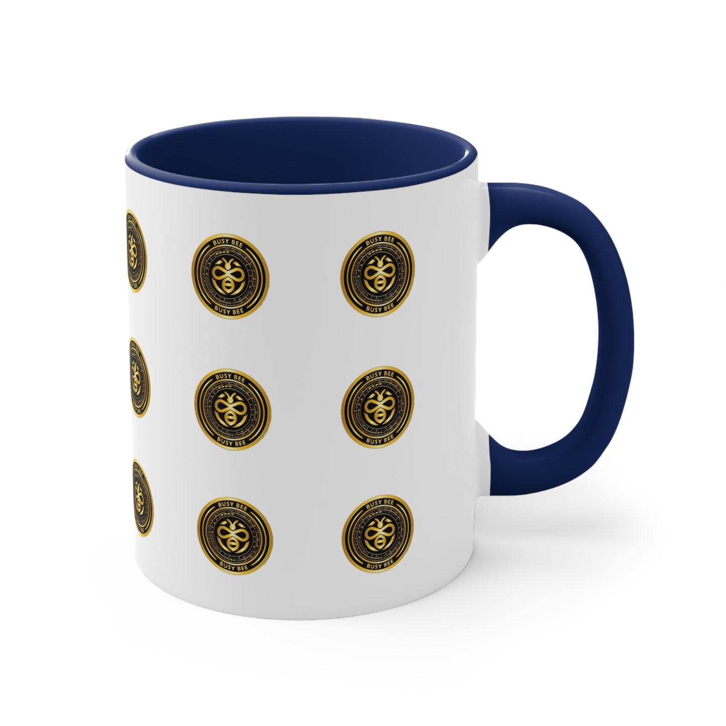 Busy Bee -Black/Gold logo Accent Coffee Mug, 11oz