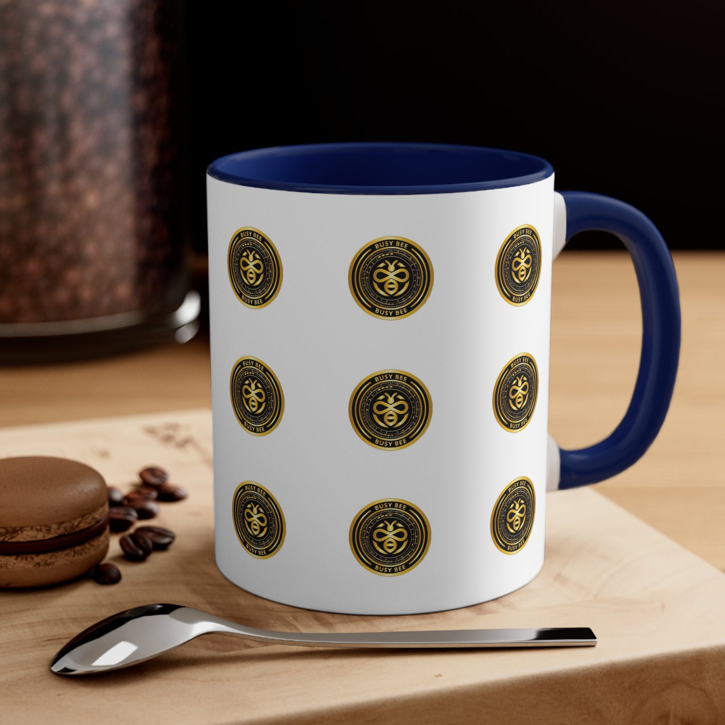 Busy Bee -Black/Gold logo Accent Coffee Mug, 11oz