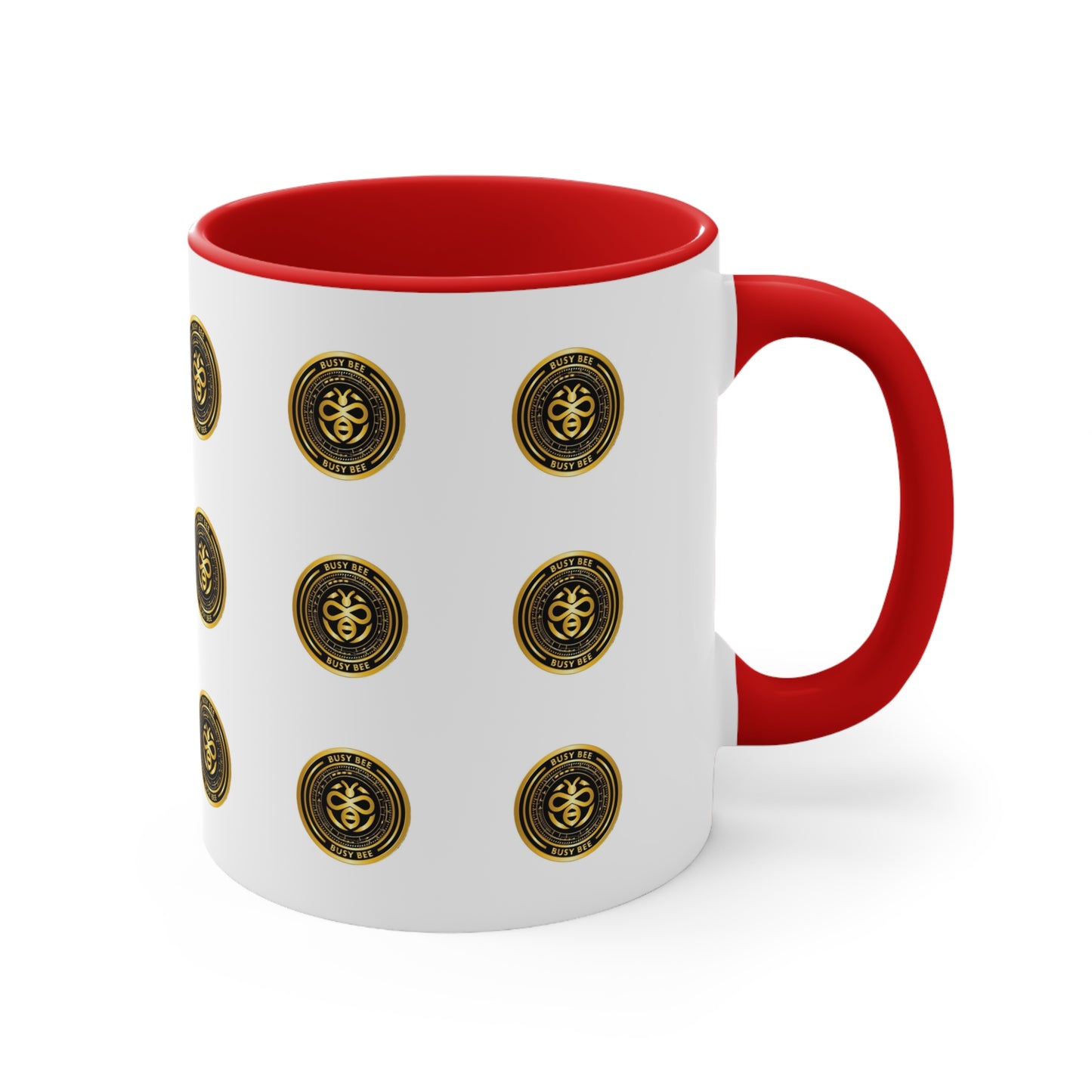 Busy Bee -Black/Gold logo Accent Coffee Mug, 11oz