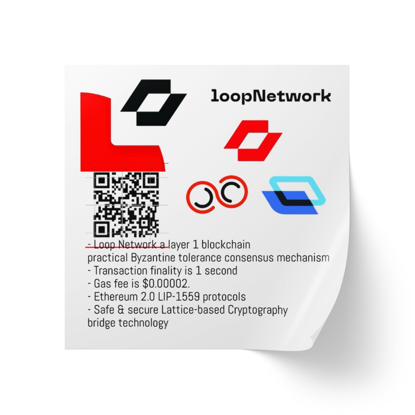 Square Sticker Label Rolls